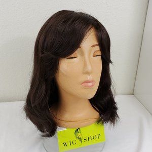 Shoulder Length Wig Soft Waves Dark Brunette NWT